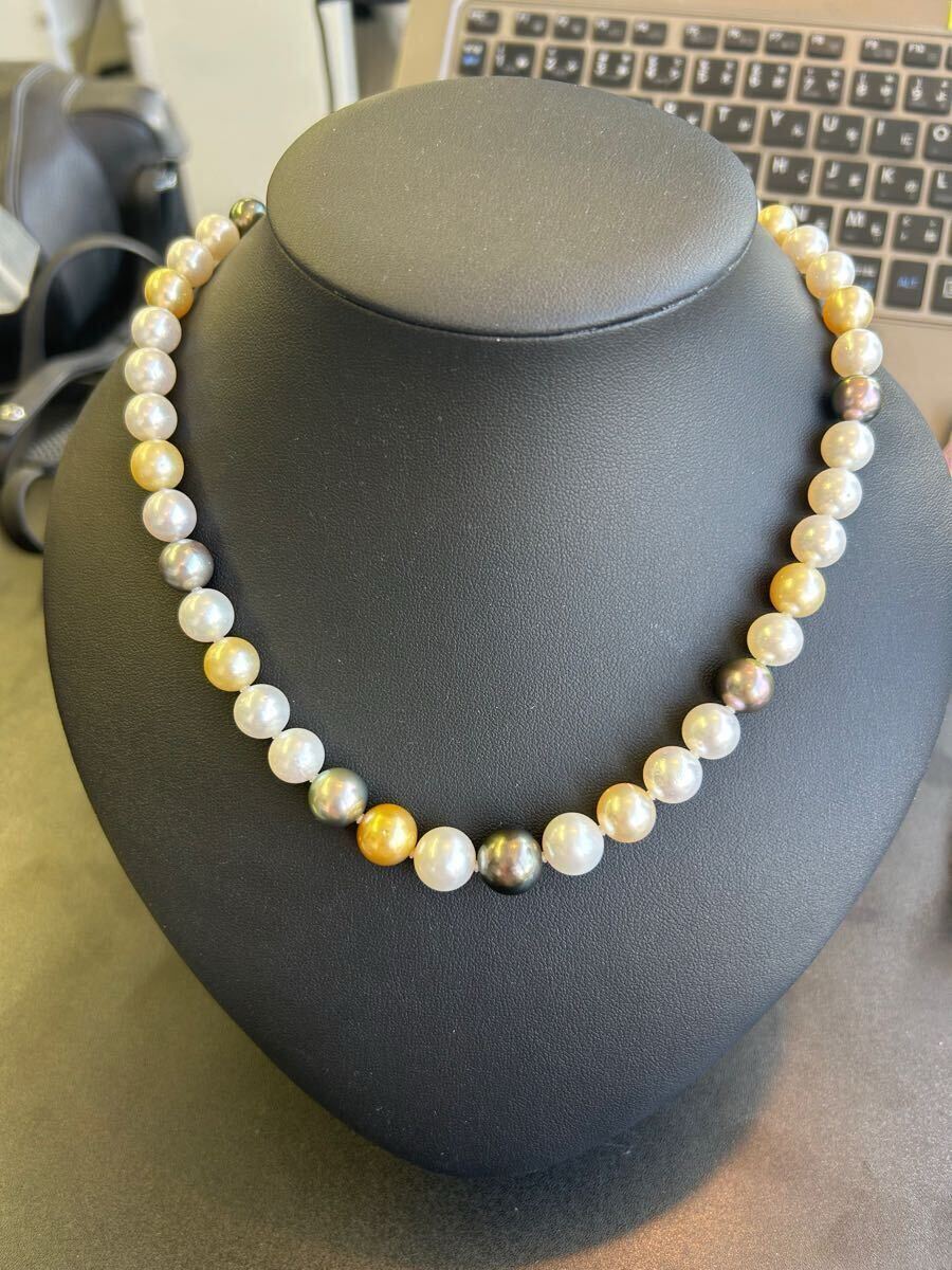 パール ネックレス SILVER 925 PAT 刻印あり 58.5g_1