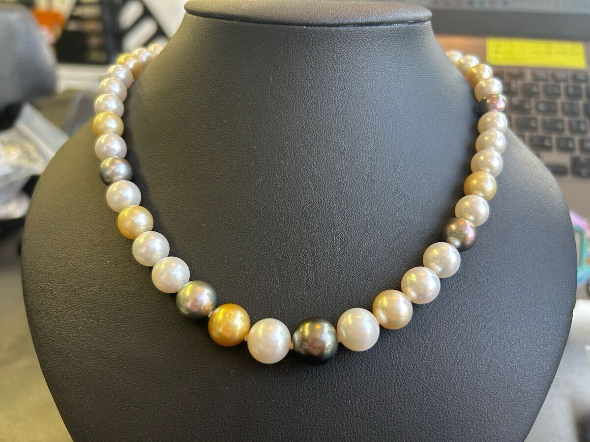 パール ネックレス SILVER 925 PAT 刻印あり 58.5g_2