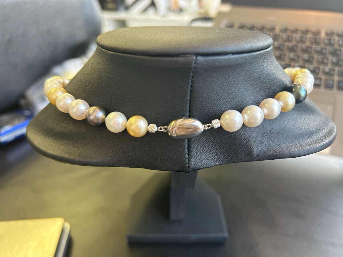 パール ネックレス SILVER 925 PAT 刻印あり 58.5g_3