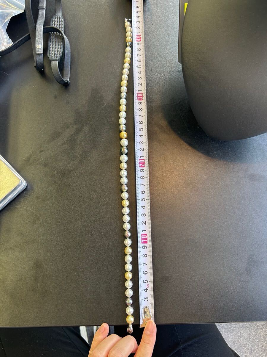 パール ネックレス SILVER 925 PAT 刻印あり 58.5g_7