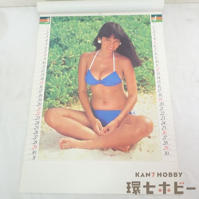 0QJ71◆未裁断 当時物 アグネス・ラム 楽園のビーナス カレンダー 1981年[同梱何枚でも送料一律]/ポスター 昭和レトロ アイドル 水着 送80_6