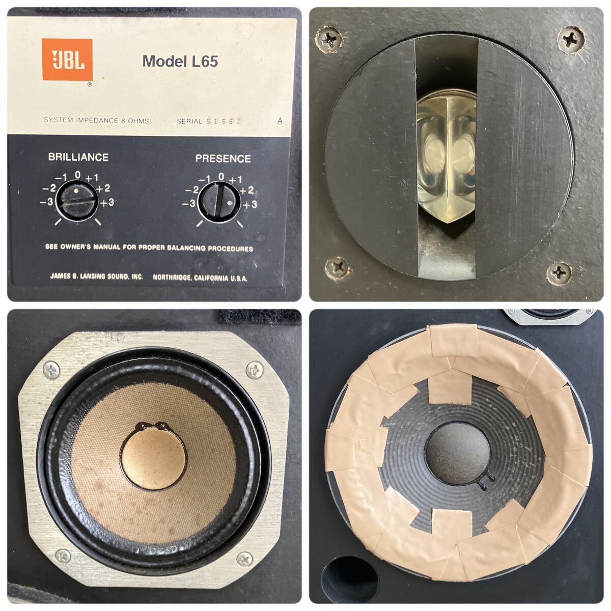 JBL スピーカー Model L65 ペア 簡易音出し ジャンク 【公式通販】