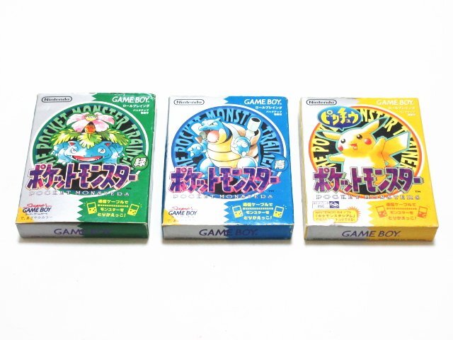 ア499◇ 任天堂 ゲームボーイ ソフト ポケットモンスター 緑 青