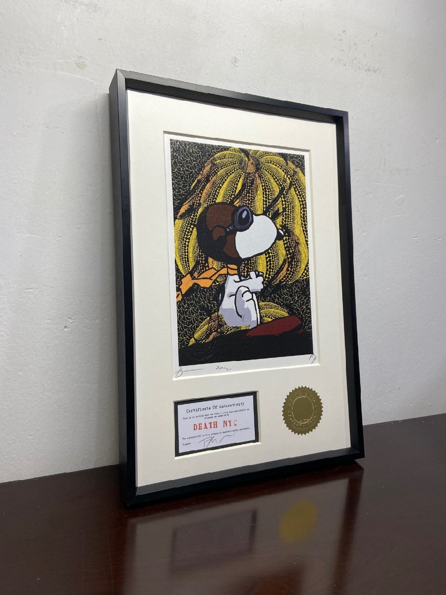 額付き/DEATH NYC/アートポスター/スヌーピー /SNOOPY/かぼちゃ DEATH NYC 額付き 世界限定100枚 ポップアート スヌーピー かぼちゃ