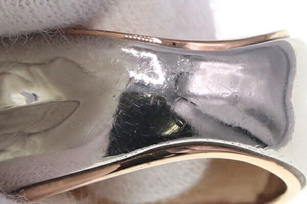 スワロフスキー リング シルバー ローズゴールド メタル クリスタル サイズ58 中古 指輪 アクセサリー ウェーブ レディース_5