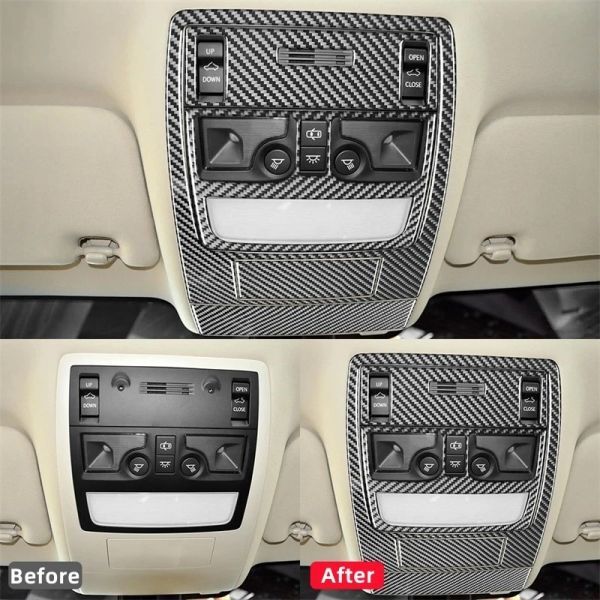 格安! レクサスgs 2013-2019 カーボンファイバー 内装 ライトカバー インパネ インナーパネル トリムカバー ステッカー_6