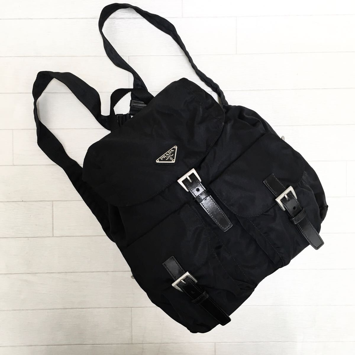 ☆美品・白タグ付☆PRADA TESSUTO VELAナイロンリュック ブラック