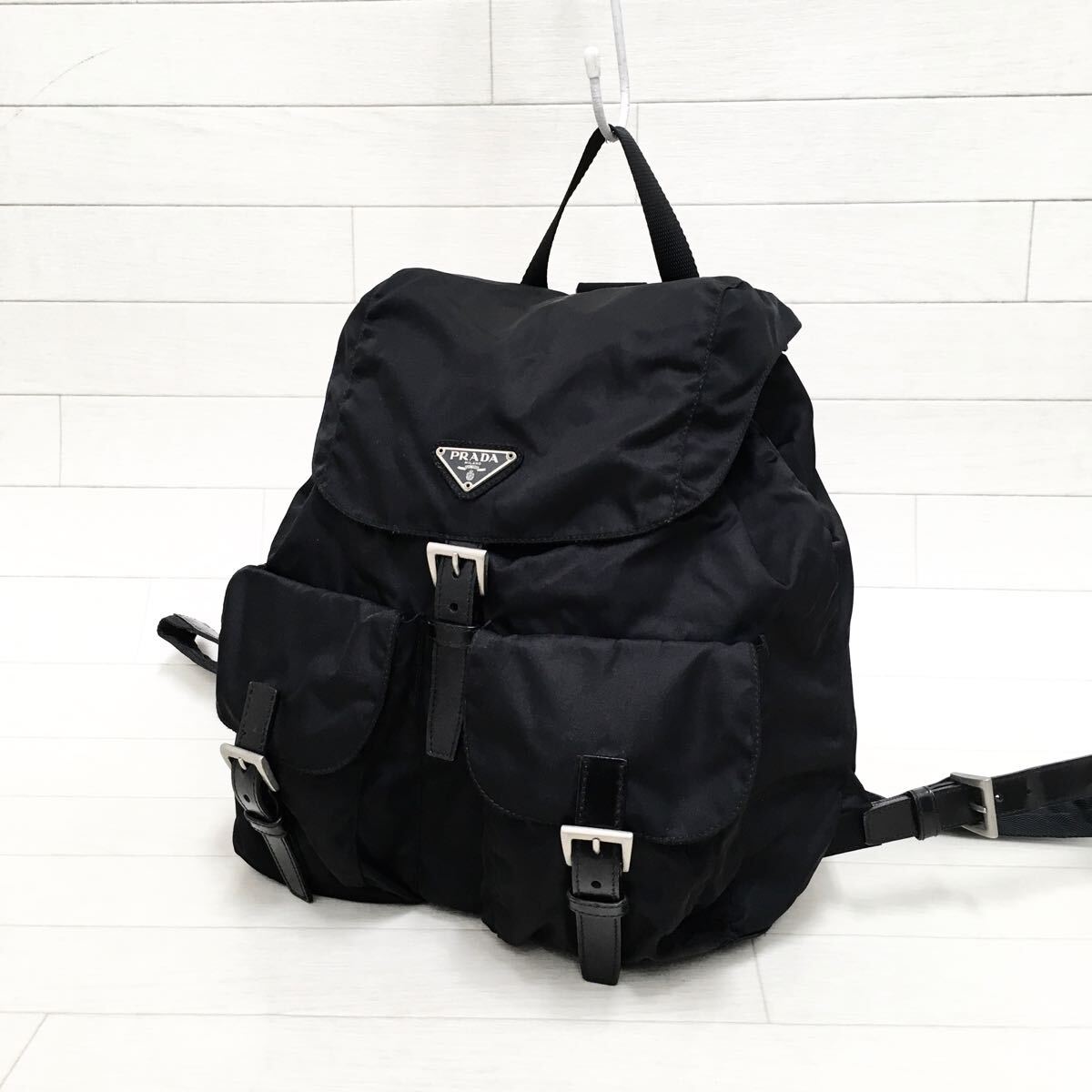 ☆美品・白タグ付☆PRADA TESSUTO VELAナイロンリュック ブラック ☆美品・白タグ付☆PRADA TESSUTO VELAナイロンリュック ブラック