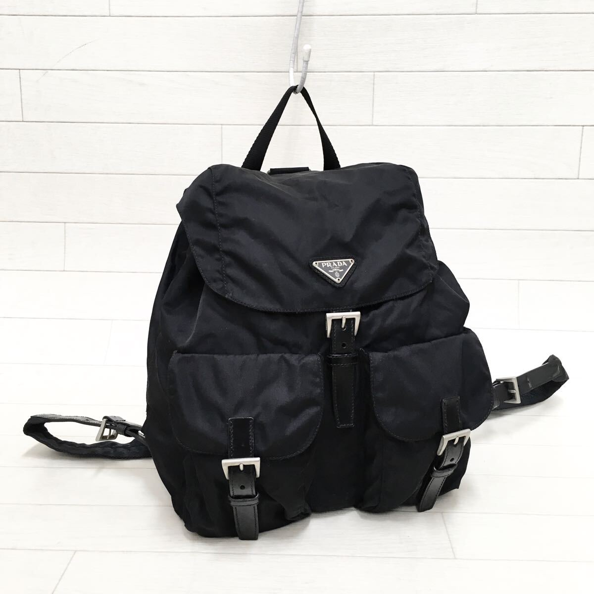 ☆美品・白タグ付☆PRADA TESSUTO VELAナイロンリュック ブラック 