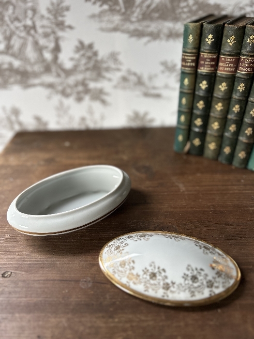 《フランス Vintage LIMOGES FRANCE リモージュの小物入れ》トリンケット ボンボニエール コレクション 金彩_4