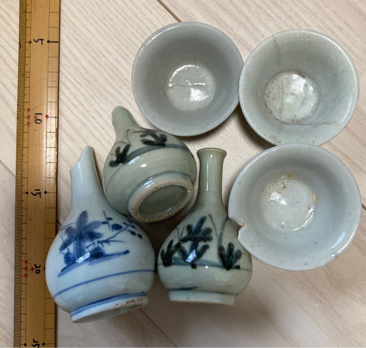 古美術 古伊万里 御神前文字松文 瓶子 徳利 江戸時代？ 日本陶磁 日本
