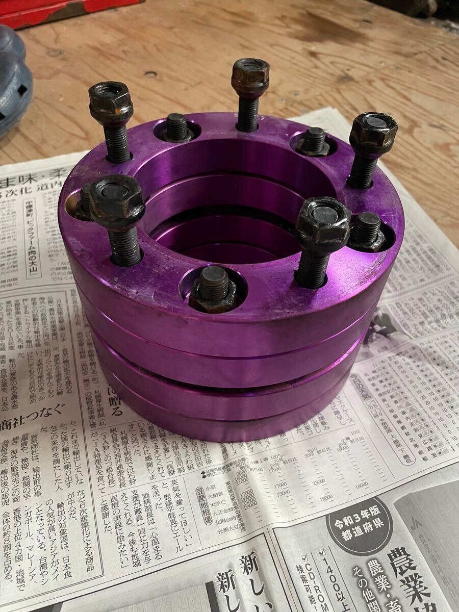ジムニー ワイドトレッドスペーサー 4枚 PCD139.7 25mm紫 JA11 JA22 JB23W JB33 JB43 SJ30 JB64W JB74W　ワイトレ_2