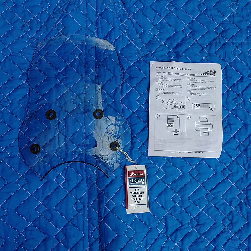 インディアンFTR 1200ミッドウィンドシールド、クリア_1