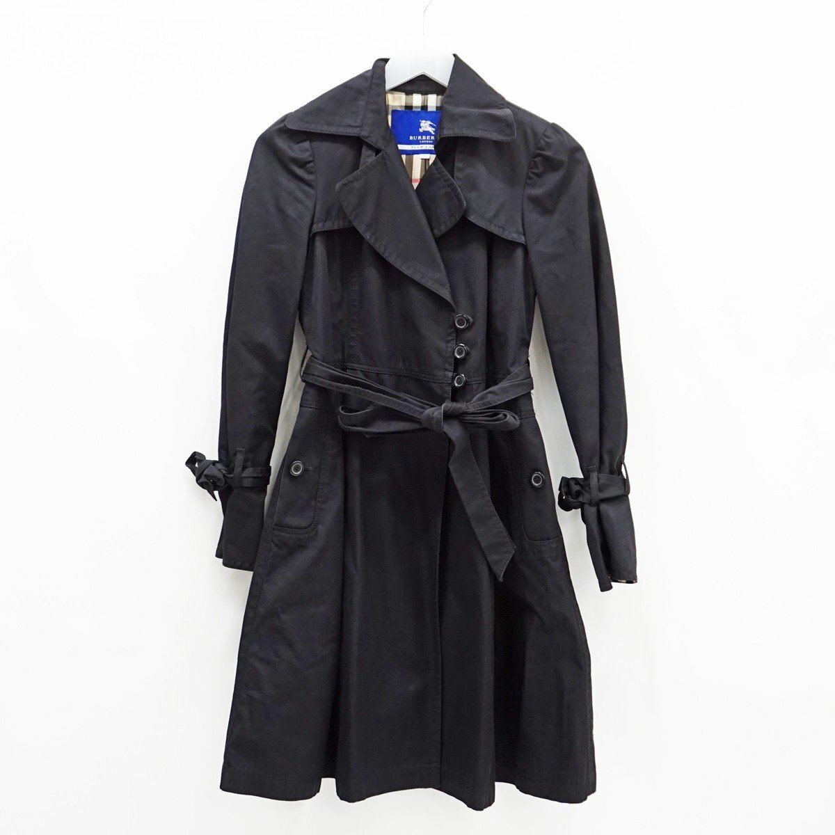 バーバリーブルーレーベル　裏地　チェック　コート ◇【BURBERRY BLUE LABEL バーバリー ブルーレーベル】裏地チェック柄