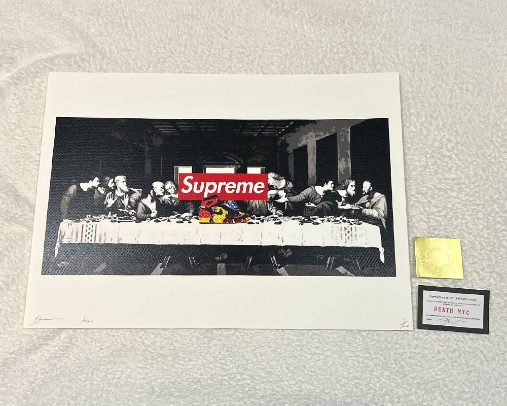 世界限定100枚 DEATH NYC 最後の晩餐 SUPREME ルイヴィトン ジョーダン