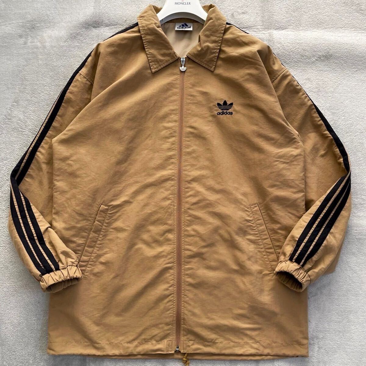 XL相当☆90s adidas アディダス デサント製 ジップ ブルゾン コーチ 