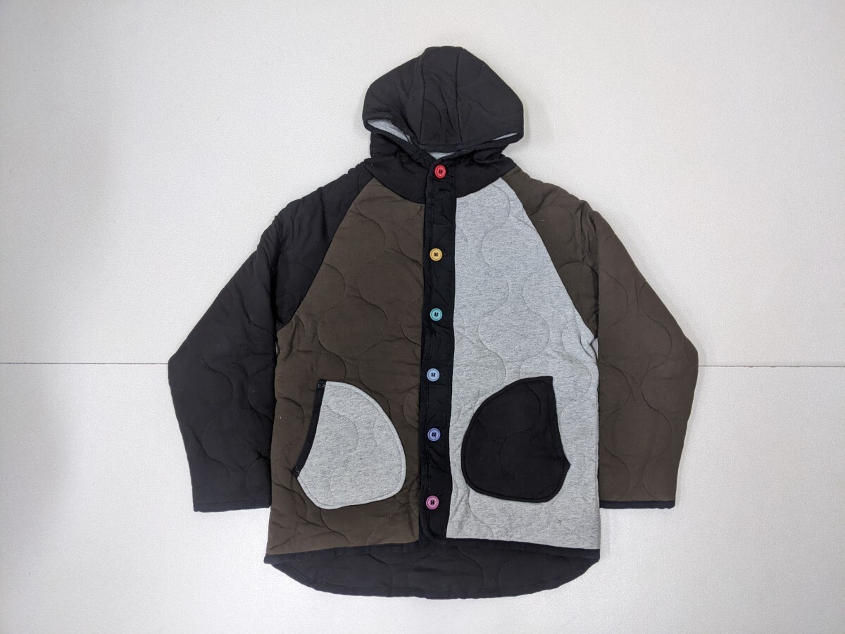 7．ジムマスター gym master ウェーブキルティング ジャケット クレイジーパターン 中綿 ブルゾン アウター UNISEX サイズL G121619 y303