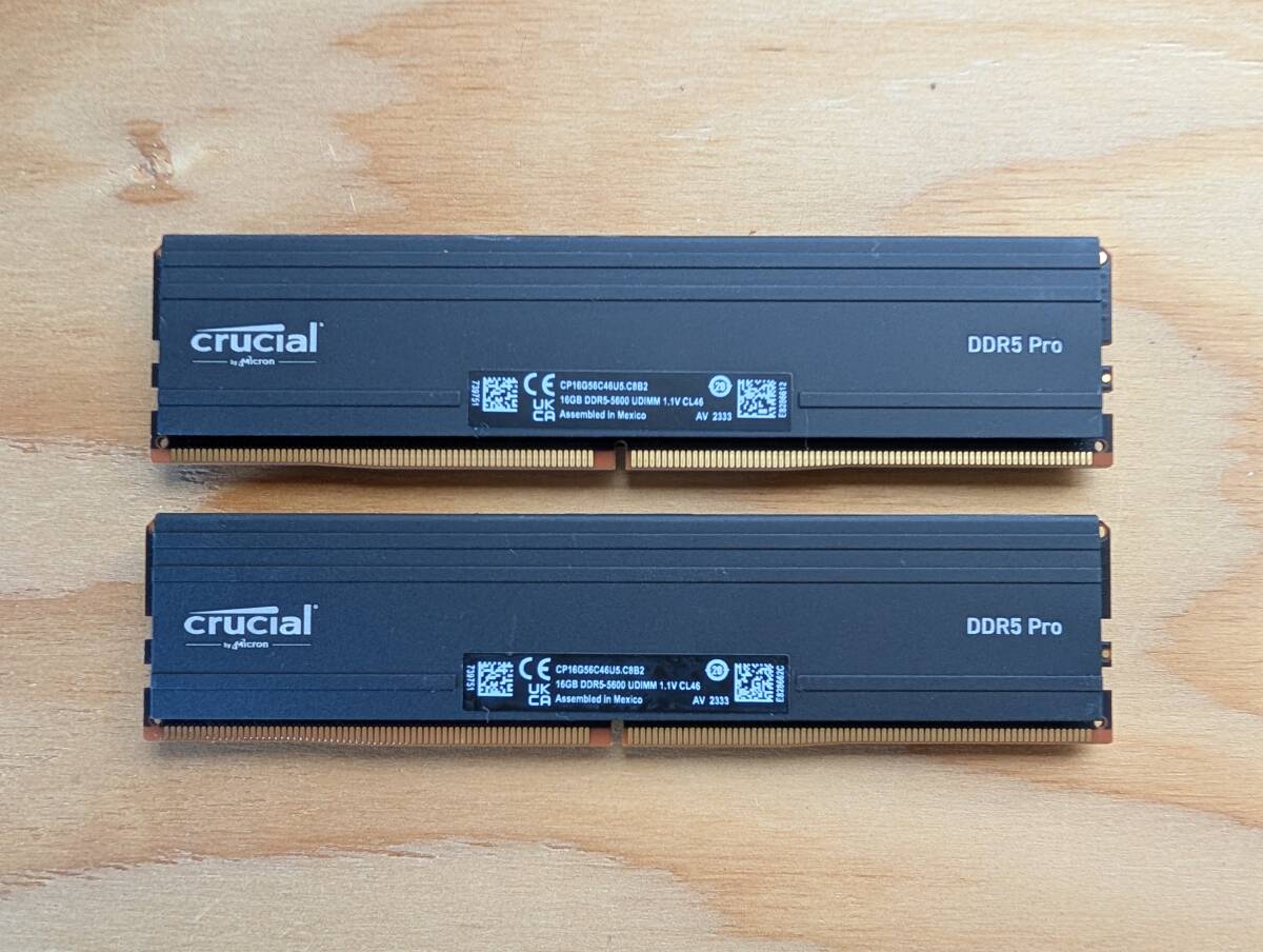デスクトップPC メモリ Crucial PRO 32GB メモリ (2x16GB) DDR5-5600 
