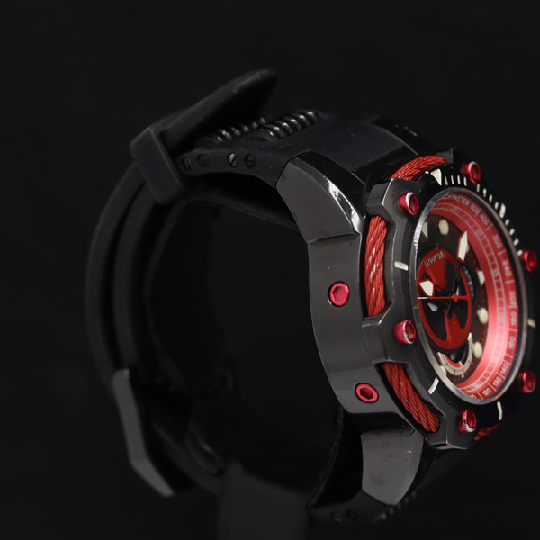 メンズ INVICTA メンズ 腕時計 クロノグラフ レッド文字盤