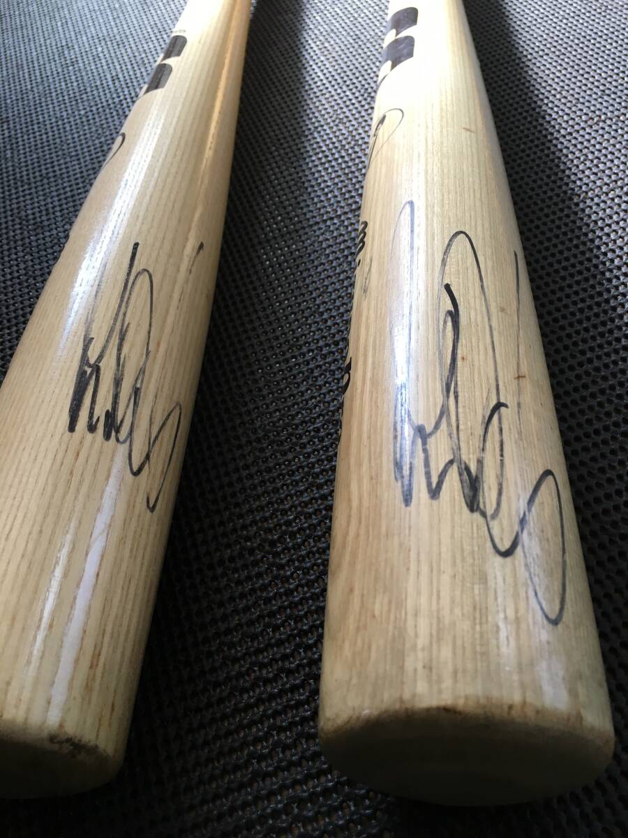 祝 米野球殿堂入り イチロー選手 オリックス時代 サイン入り バット 2本セット ミズノプロ mizuno plo_1