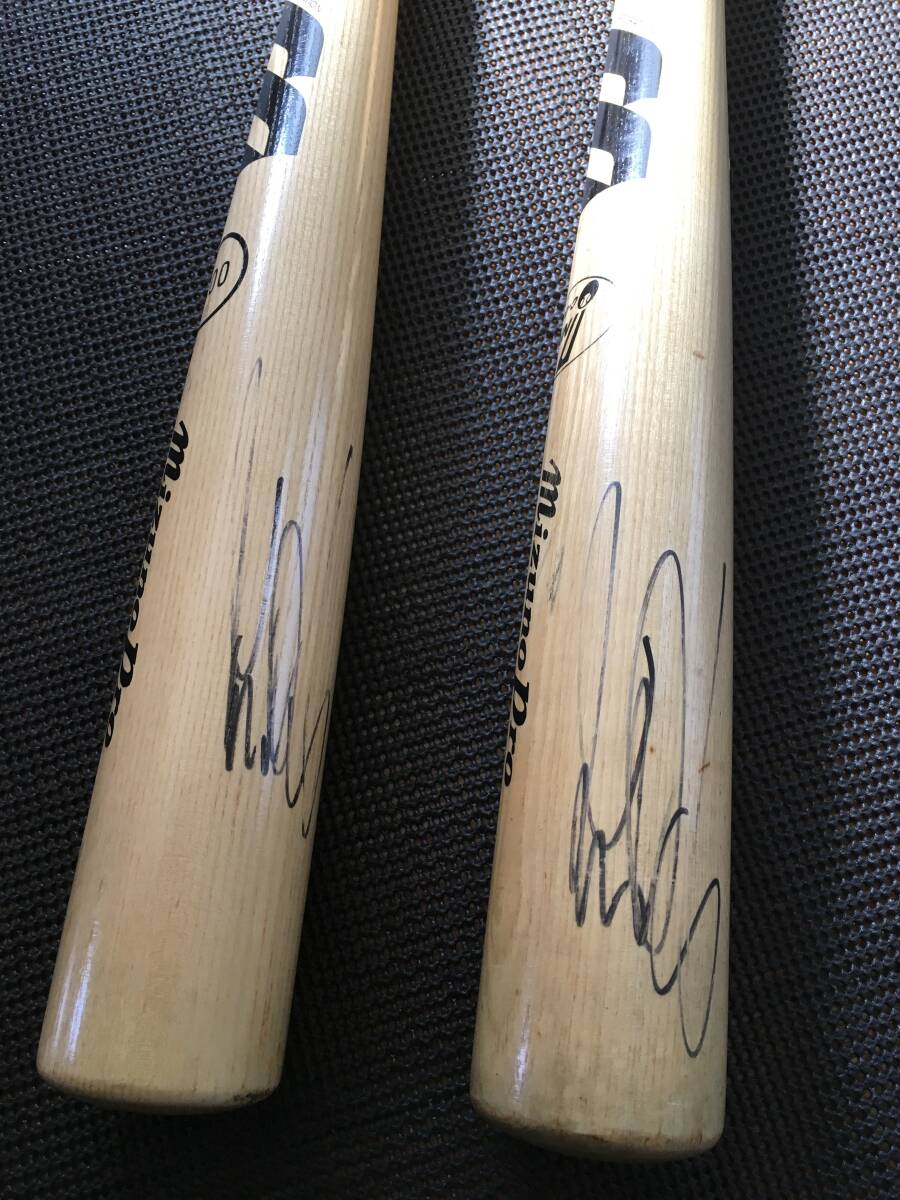 祝 米野球殿堂入り イチロー選手 オリックス時代 サイン入り バット 2本セット ミズノプロ mizuno plo_8