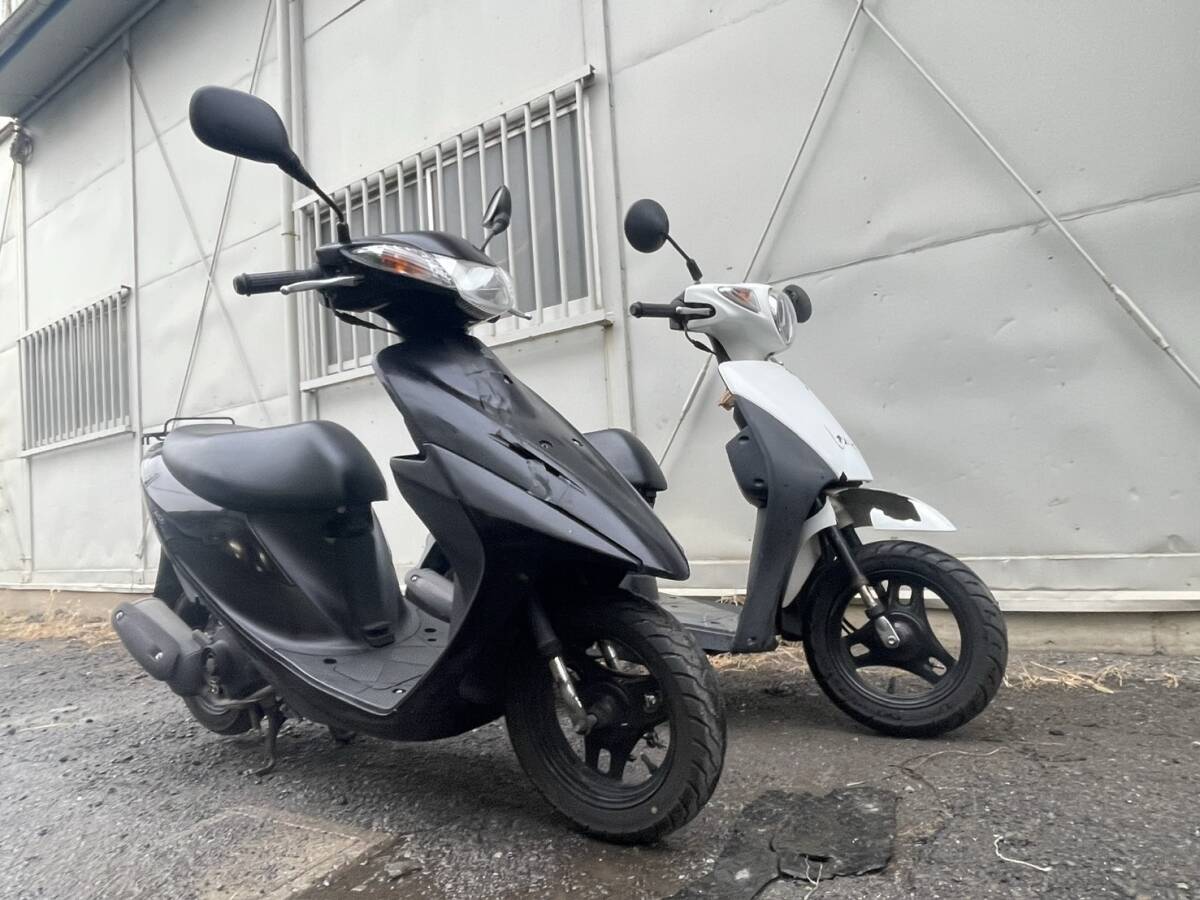 横浜市都筑区発☆1円スタート売り切り スズキ V50 レッツ 2台セット 鍵