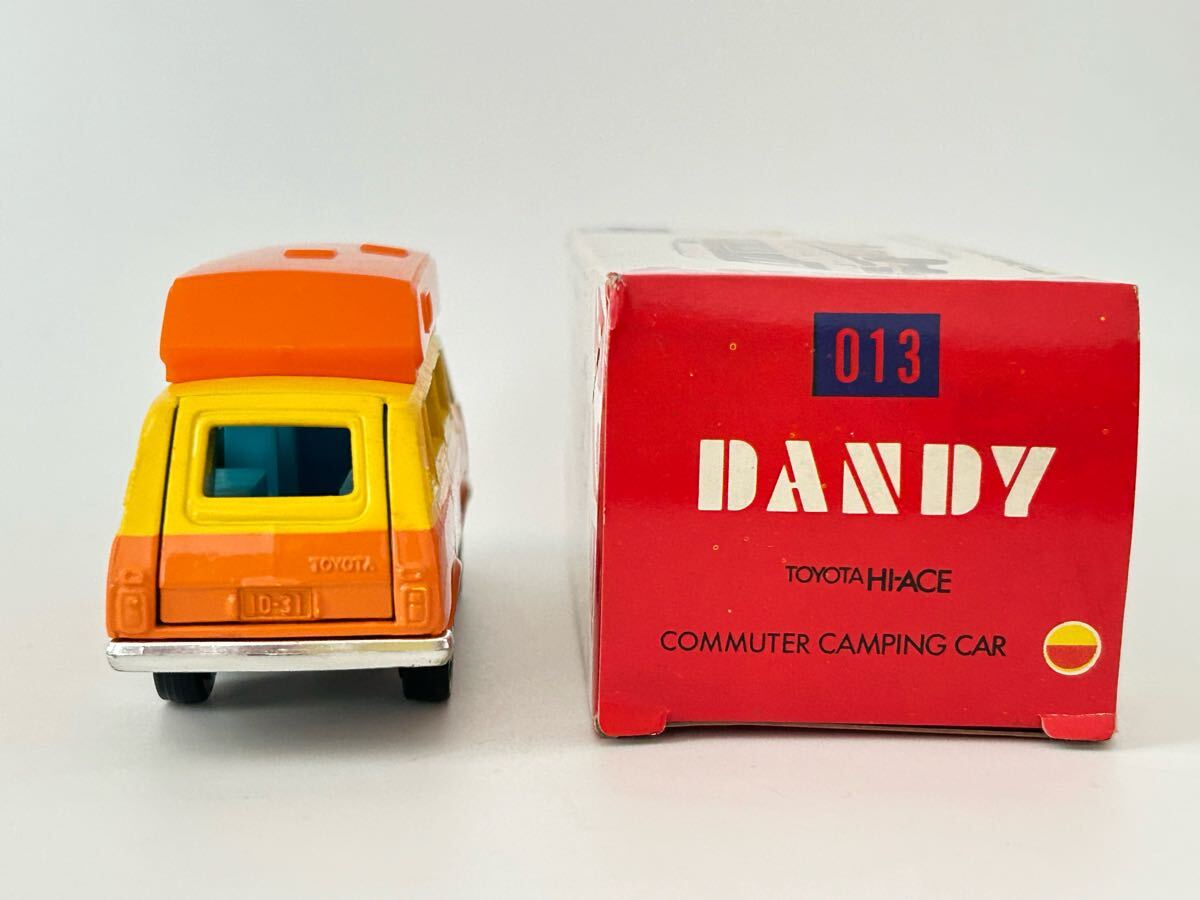 （S313）ミニカー トミカダンディ tomica DANDY 013 トヨタ TOYOTA ハイエース HI-ACE コミューター キャンピングカー 1/52 当時物 箱付_3