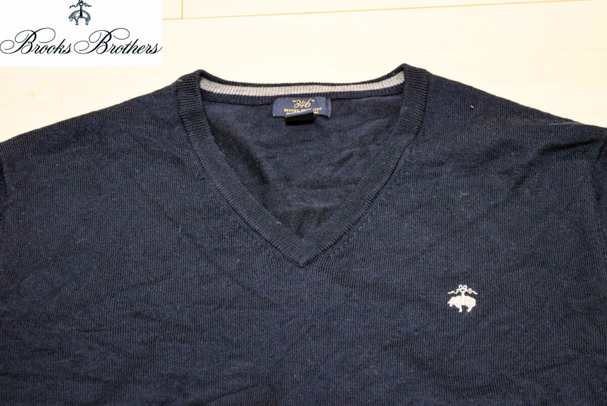 BROOKS BROTHERS ブルックス ブラザーズ メリノウール ストレッチ 紺 