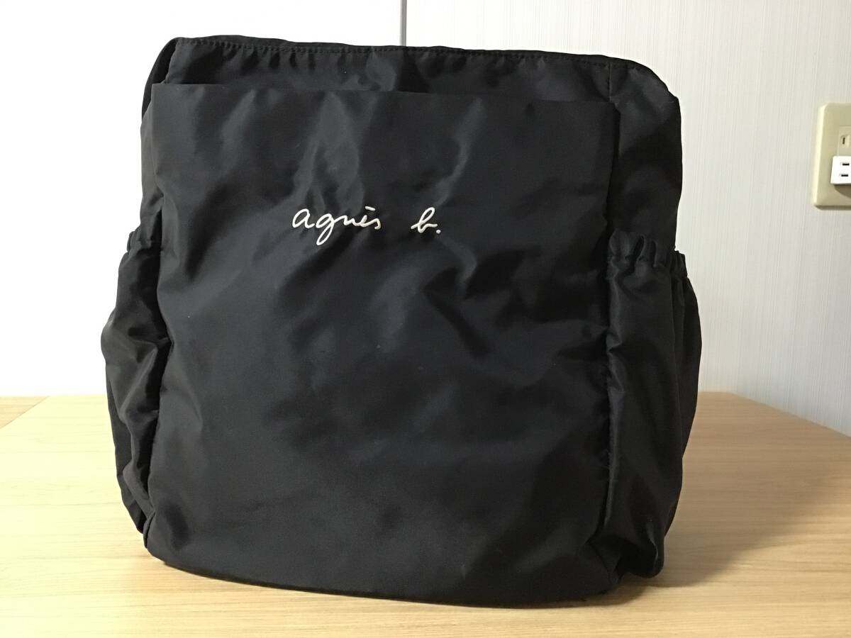 美品◎アニエスベー ボヤージュ かごバッグ 本革ハンドル 大容量