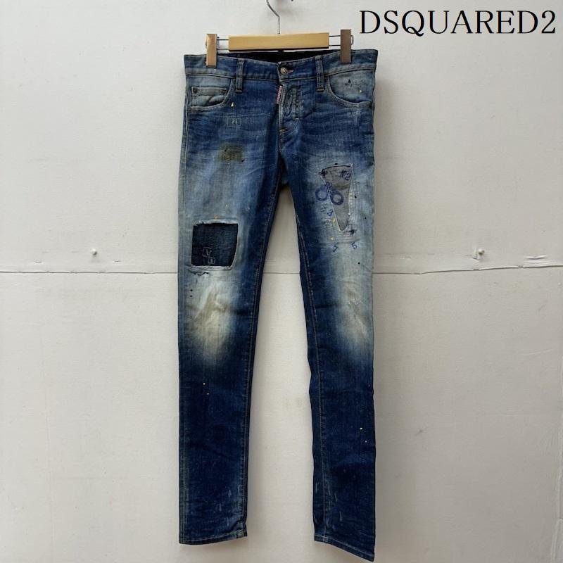 美品 ここのえタグ】DSQUARED2 デニム ダメージ加工 クラッシュ 44 