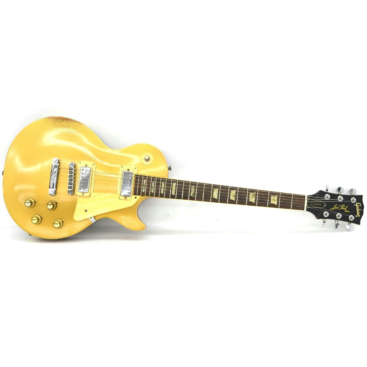 1円【ジャンク】gaban ギャバン/lespaul deluxタイプ エレキギター/75