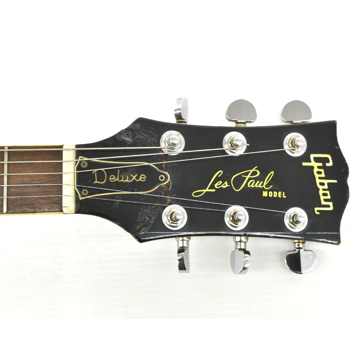 1円【ジャンク】gaban ギャバン/lespaul deluxタイプ エレキギター/75