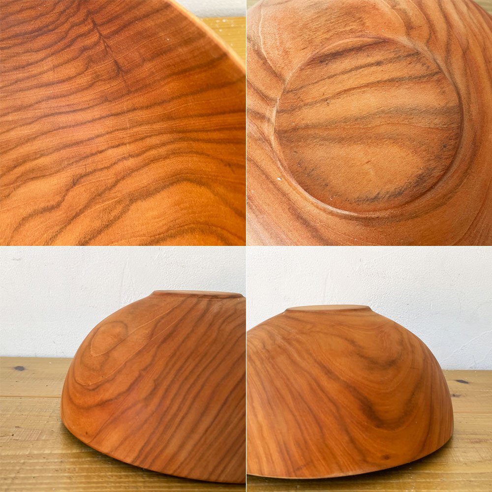 ☆ 須田二郎 木製の器 ボウル 24cm 無垢材 木工旋盤 ターニングウッド