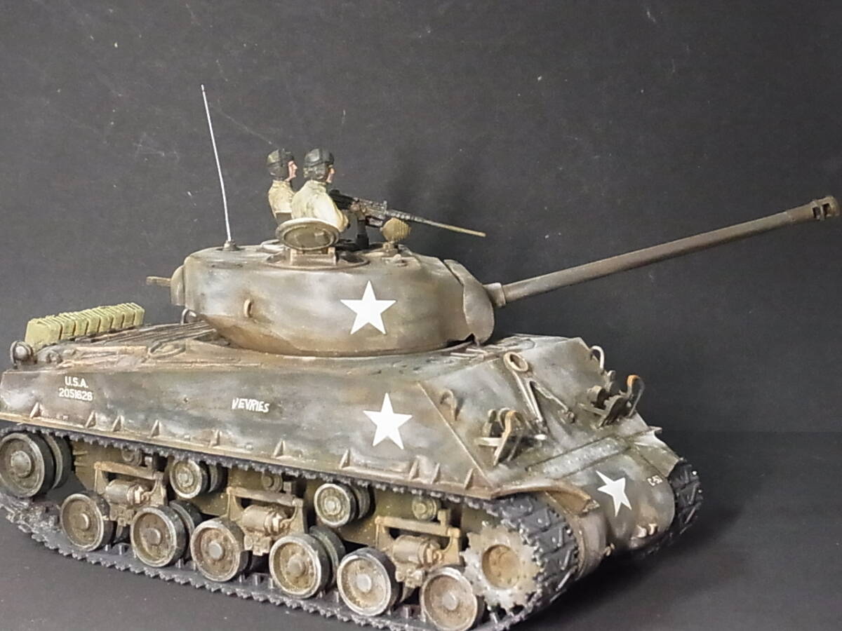 1/35 M4シャーマン戦車シングルのジャンク完成品_2