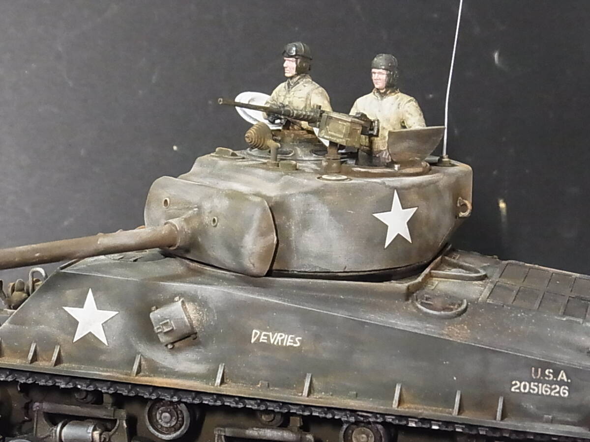 1/35 M4シャーマン戦車シングルのジャンク完成品_4