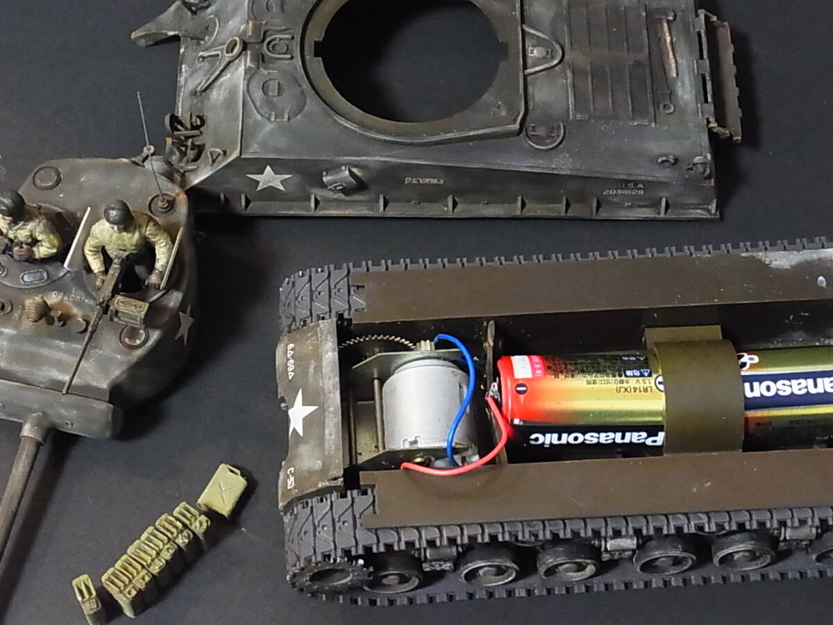 1/35 M4シャーマン戦車シングルのジャンク完成品_5