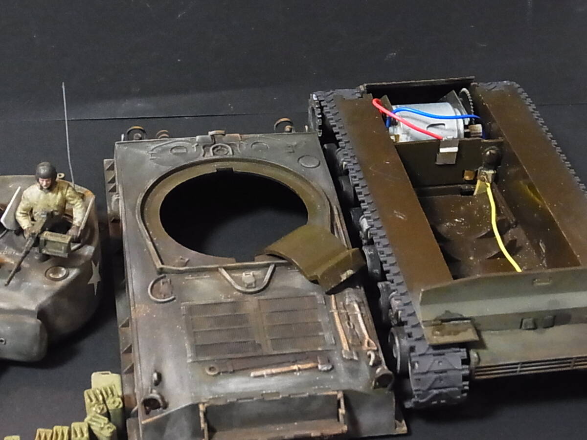1/35 M4シャーマン戦車シングルのジャンク完成品_6