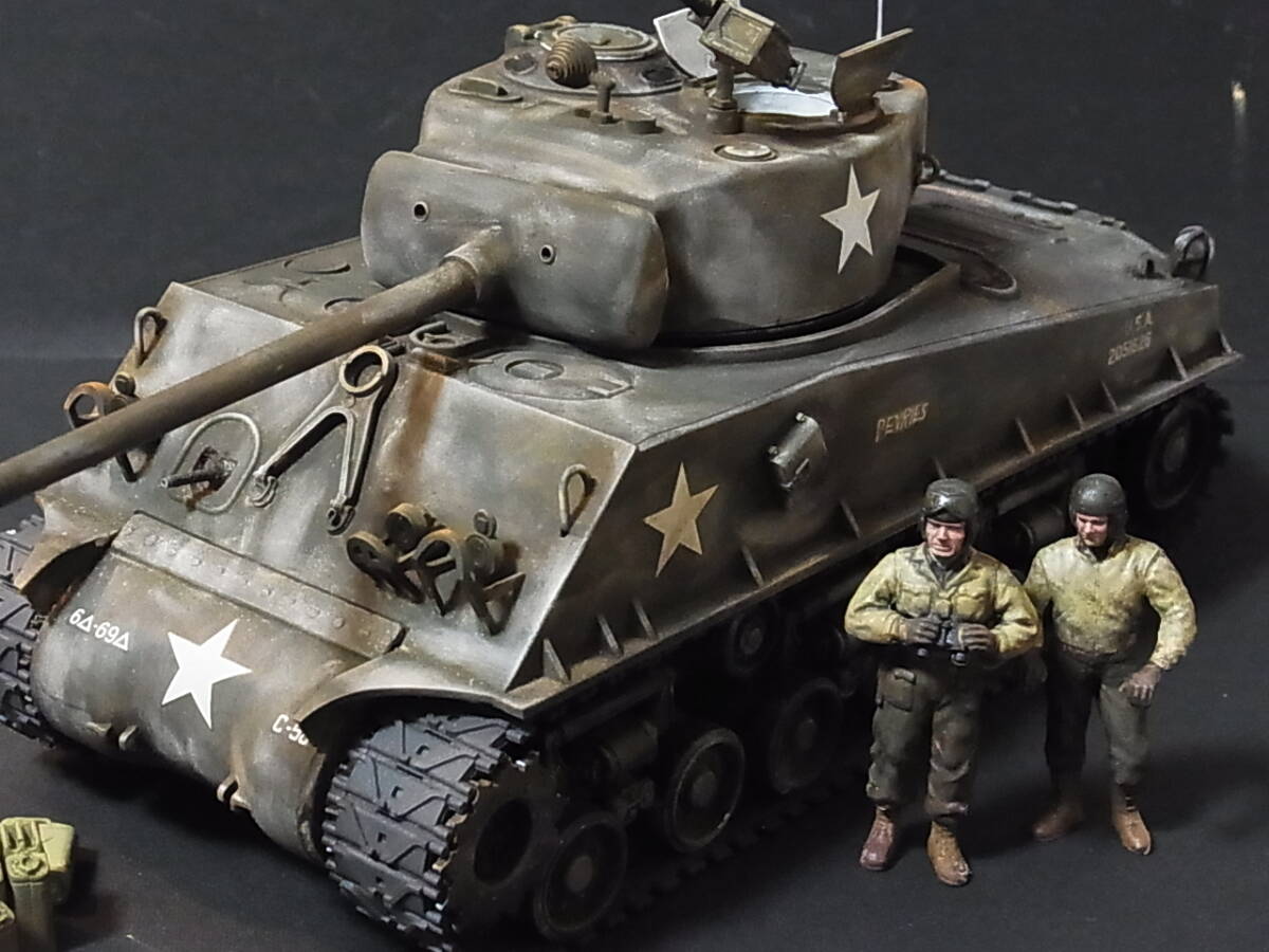 1/35 M4シャーマン戦車シングルのジャンク完成品_7
