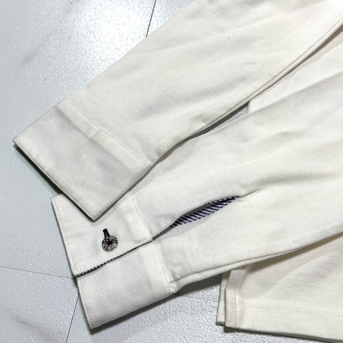 希少/名作 BURBERRY BLACK LABEL バーバリーブラックレーベル 長袖 ヘンリーネック ホースロゴ刺繍 ノバチェック 2サイズ_8