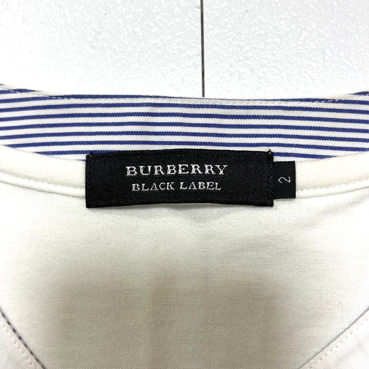 希少/名作 BURBERRY BLACK LABEL バーバリーブラックレーベル 長袖 ヘンリーネック ホースロゴ刺繍 ノバチェック 2サイズ_9