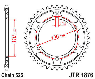 新品 JTR1876.43 Suzuki GSX-R600 -S750 GSX-S Yamaha FZ-07 MT-07 09 XSR700 YZF-R6 XSR900 リヤスプロケット 43_2