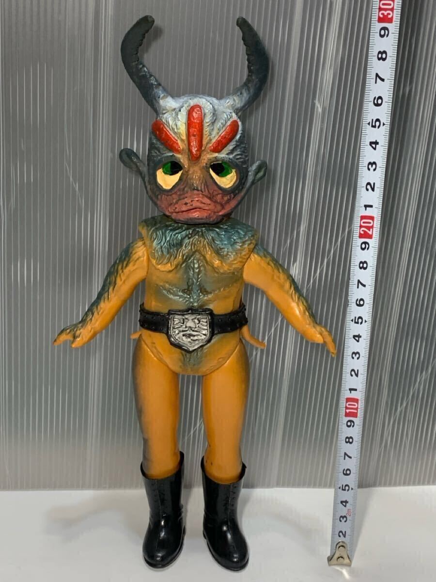 古い ソフビ 約29cm(検索 地獄サンダー ? Bandai 旧バンダイ 当時物