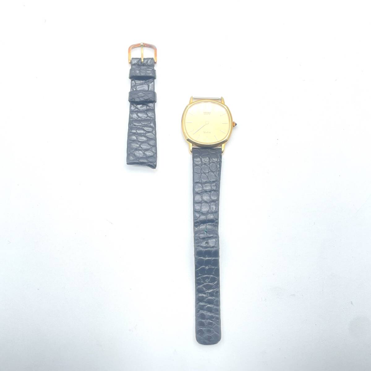 【1円～/ジャンク】SEIKO セイコー Dolce ドルチェ クォーツ 5930-5280 14K SS ゴールド文字盤 メンズ 腕時計 不動 H77 _4