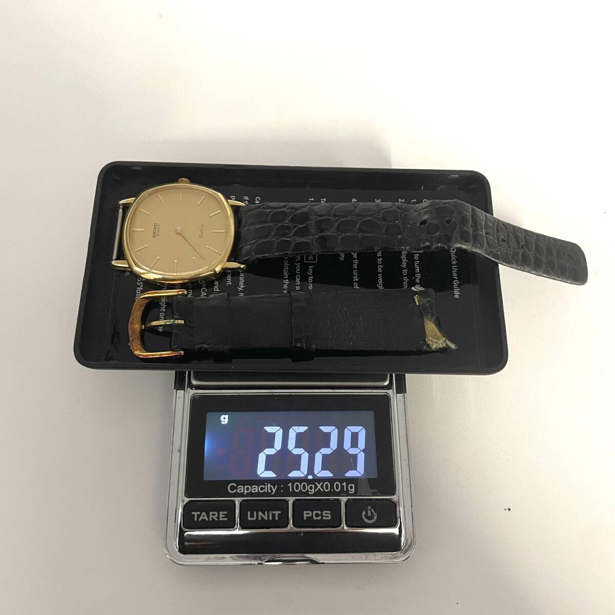 【1円～/ジャンク】SEIKO セイコー Dolce ドルチェ クォーツ 5930-5280 14K SS ゴールド文字盤 メンズ 腕時計 不動 H77 _8