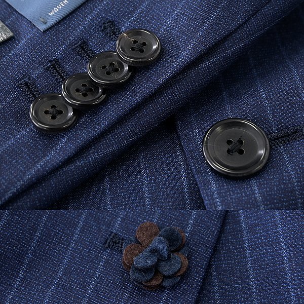 新品 ヒルトン HIROKUNI TOGA 春夏 GUABELLO 撥水 メランジ ストライプ