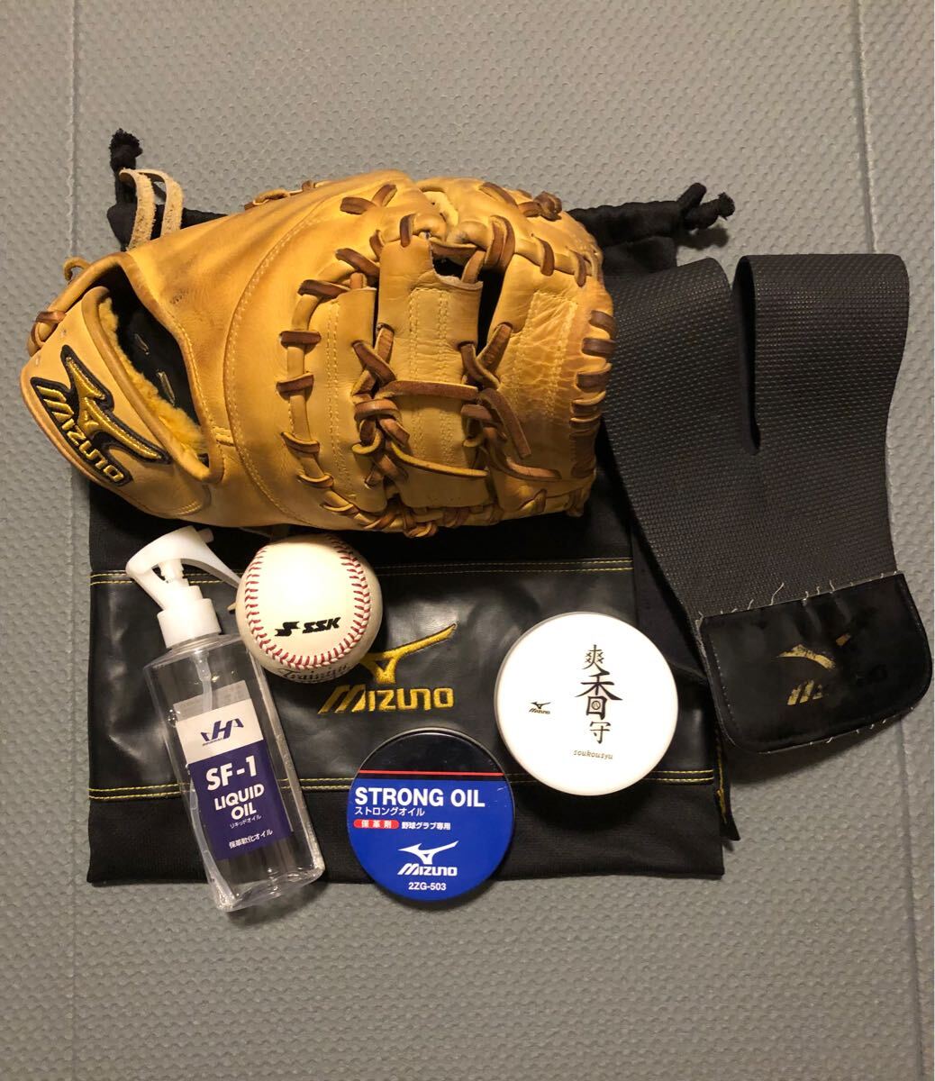 ミズプロの硬式用ファーストミット(右利き)カラー(イエロー)_10