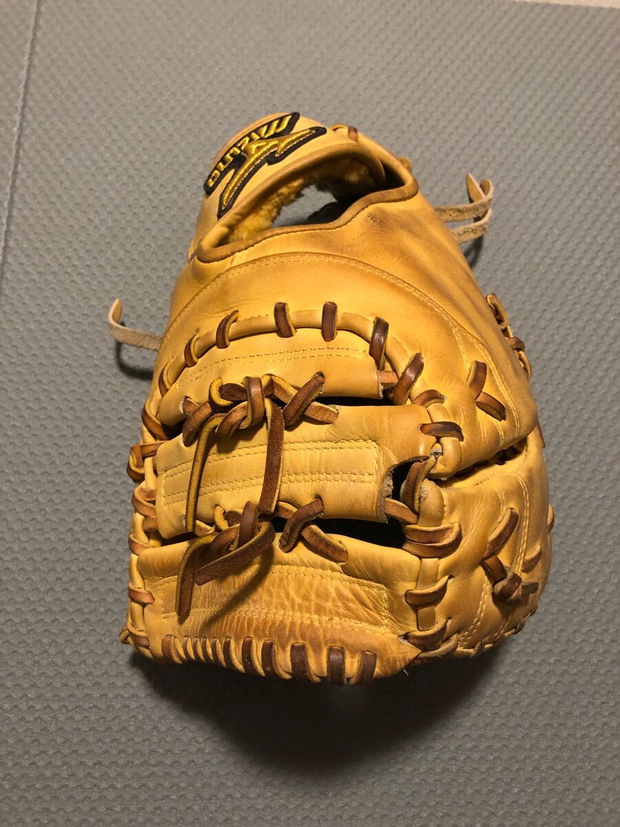ミズプロの硬式用ファーストミット(右利き)カラー(イエロー)_2