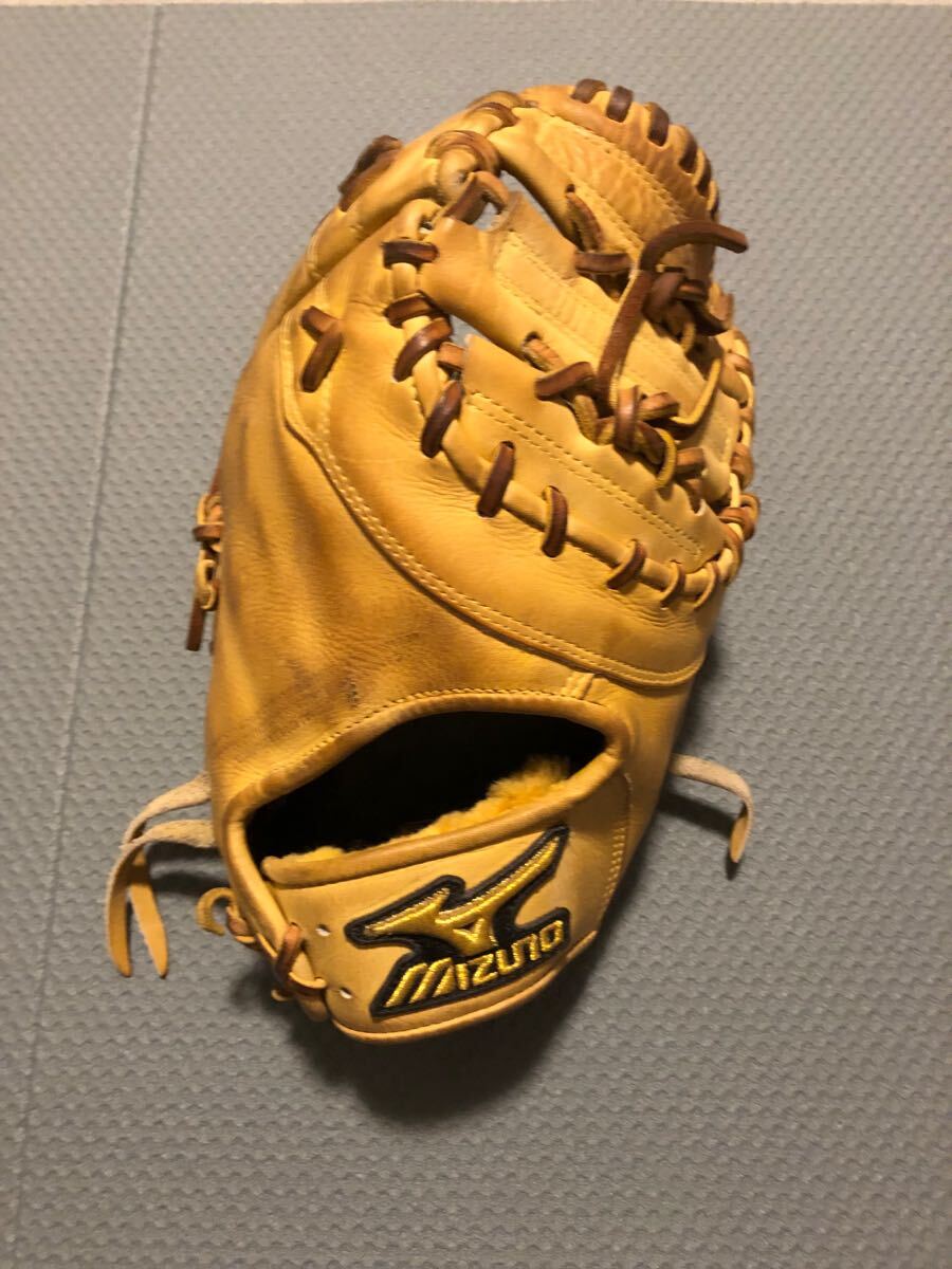 ミズプロの硬式用ファーストミット(右利き)カラー(イエロー)_4