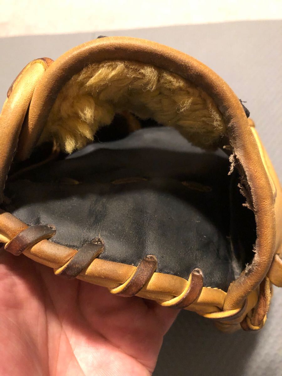 ミズプロの硬式用ファーストミット(右利き)カラー(イエロー)_9