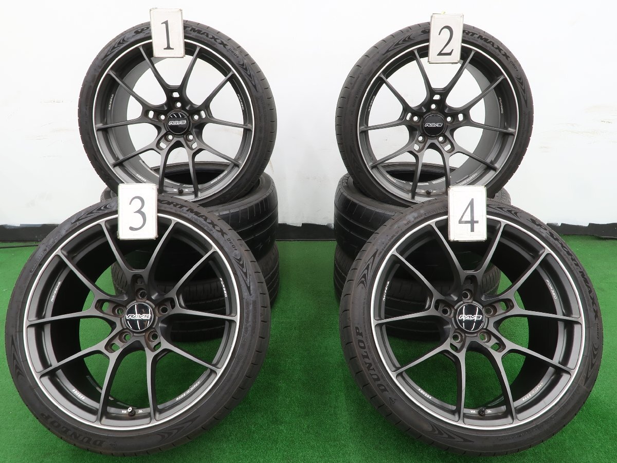 4本 鍛造 RAYS VOLK RACING G025 19インチ 9.5J+44 PCD120 ラジアル